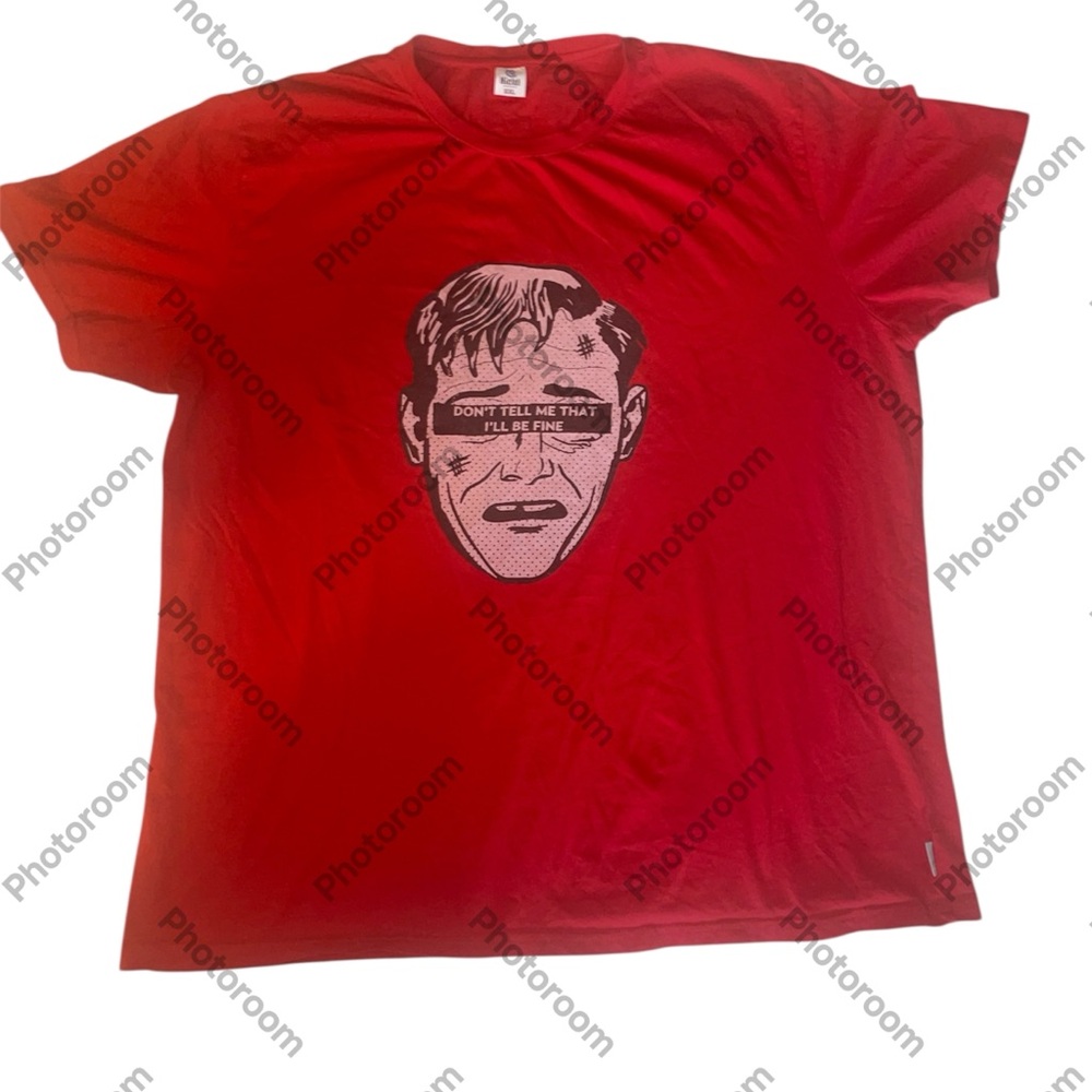 Men's Don't Tell Me Mens  T-Shirt Red -HICLOL - SIZE  XXL